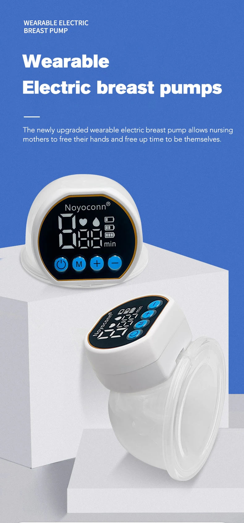 Portable Double-Sided Wearable Smart Breast Pump