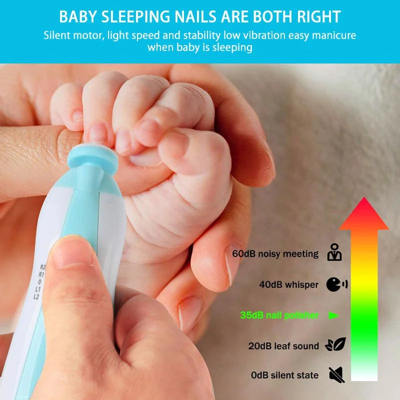 Dr. Isla Electric Baby Nail Clipper with LED Light & 4-Speed Adjustment