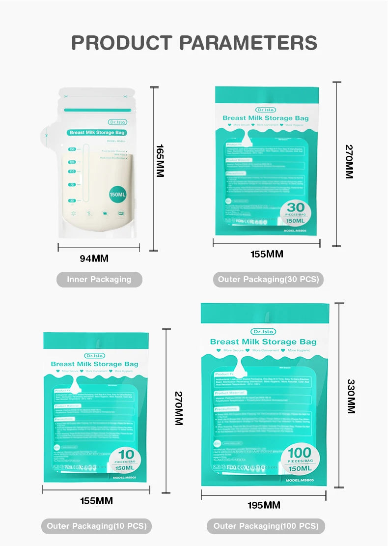 Dr.Isla Disposable Breast Milk Storage Bags