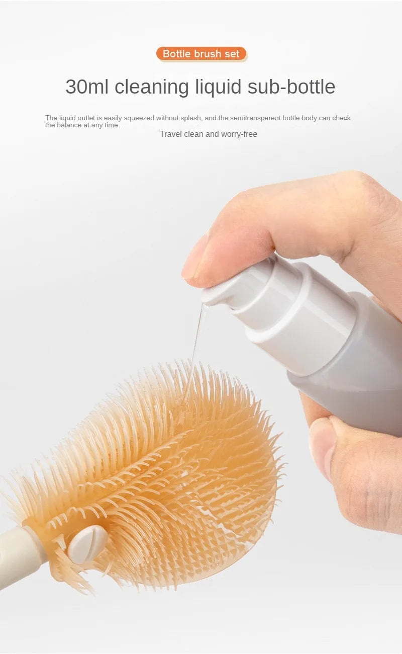 Portable Baby Bottle Cleaner Brush Set