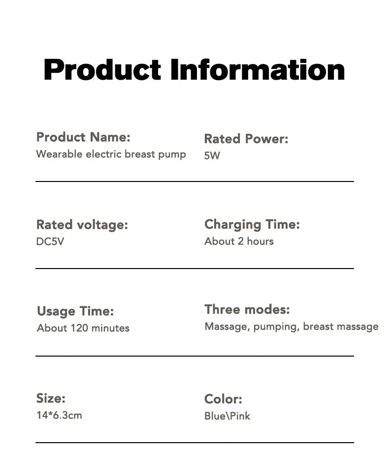 Portable Double-Sided Wearable Smart Breast Pump