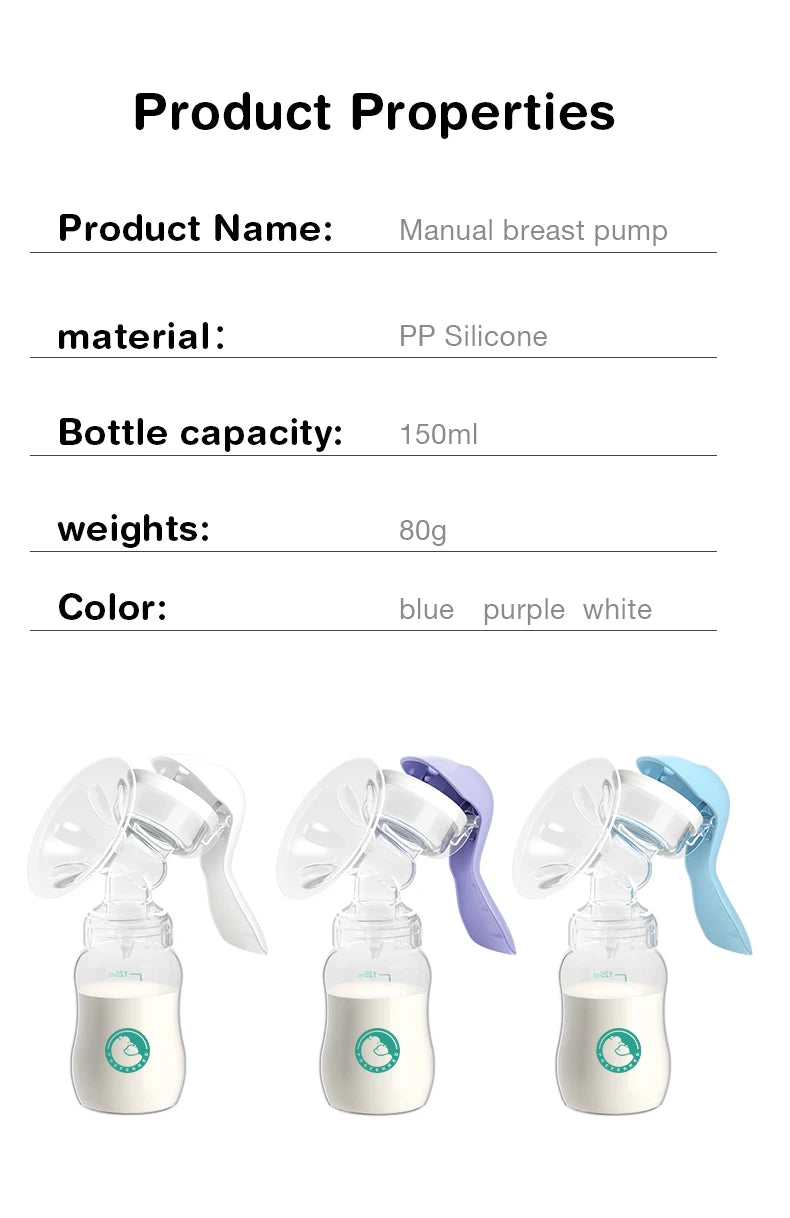 Manual Breast Pump Baby Nipple Suction