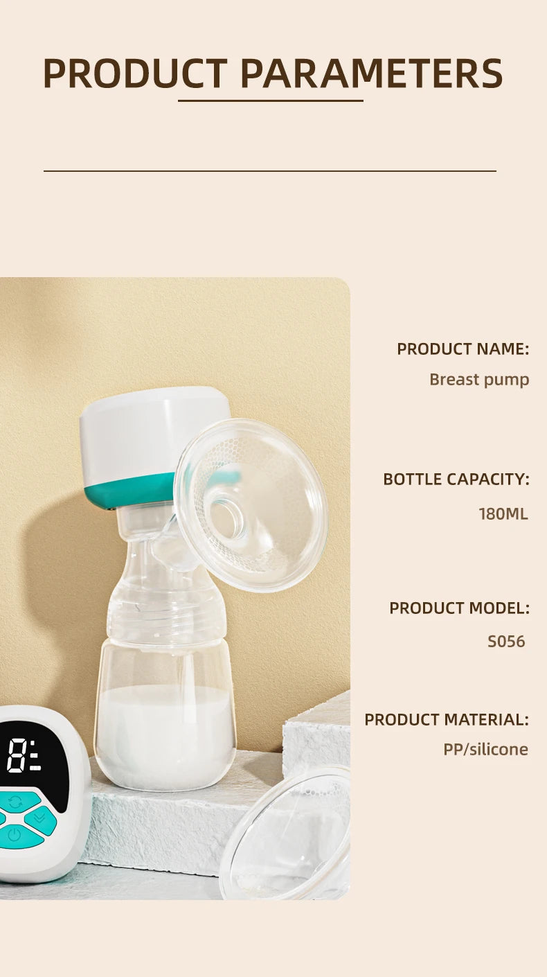 Dr.Isla Portable Electric Breast Pump with 180ml Bottle