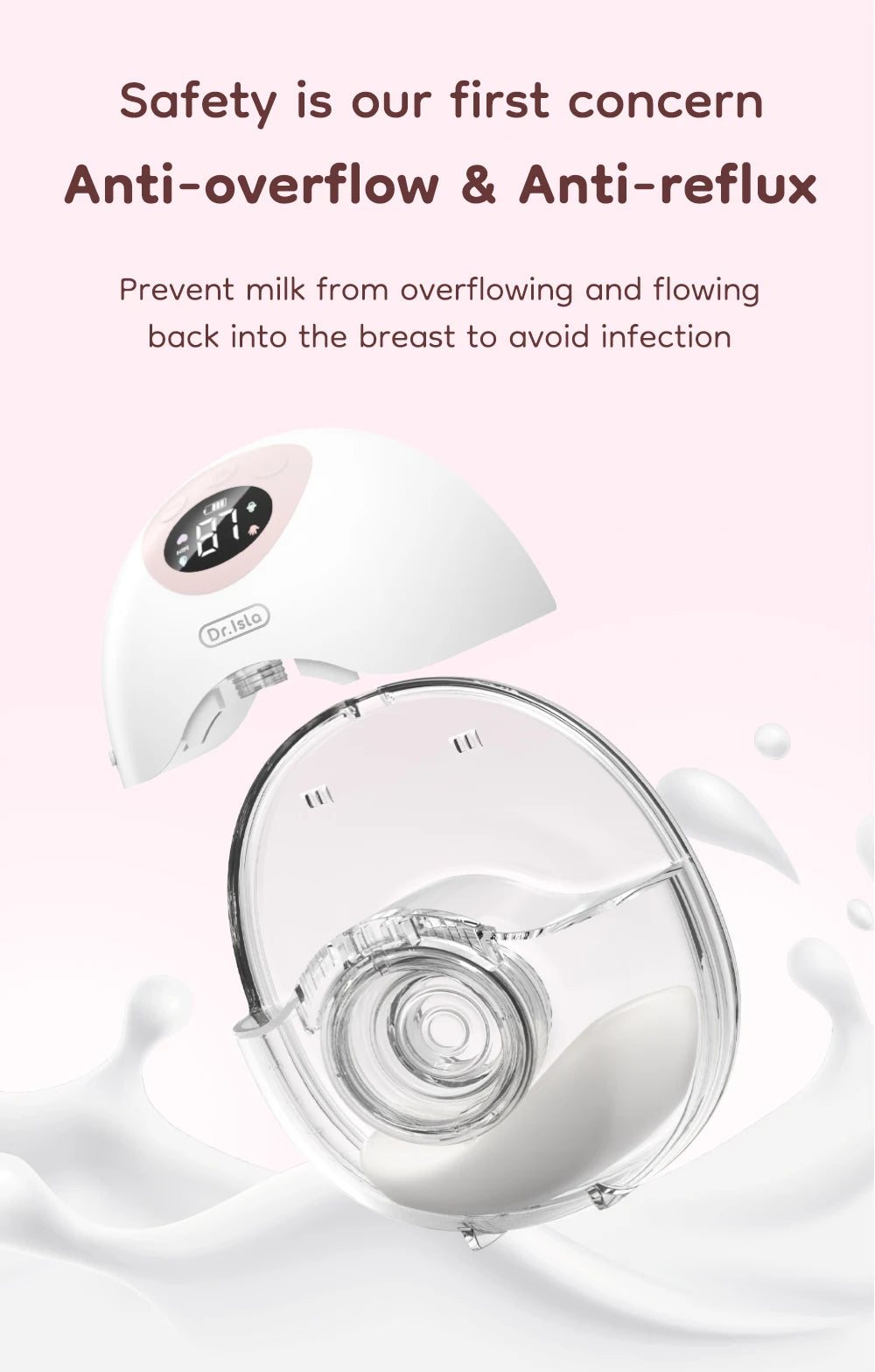 Dr.Isla Hands-Free Wearable Electric Breast Pump