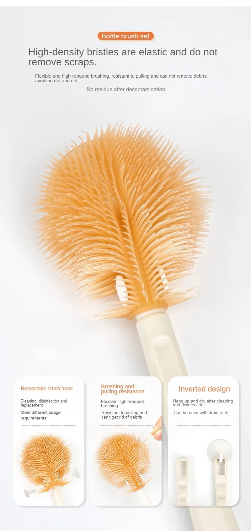 Portable Baby Bottle Cleaner Brush Set