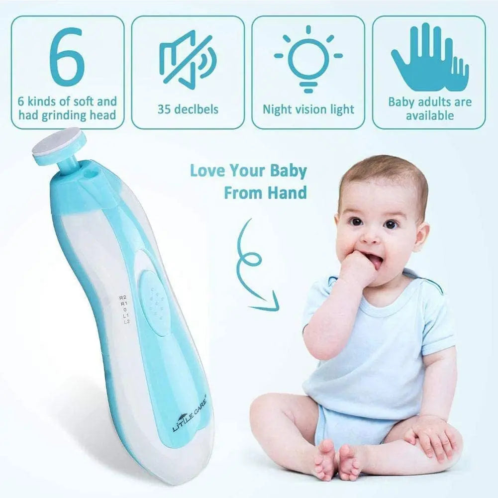 Dr. Isla Electric Baby Nail Clipper with LED Light & 4-Speed Adjustment