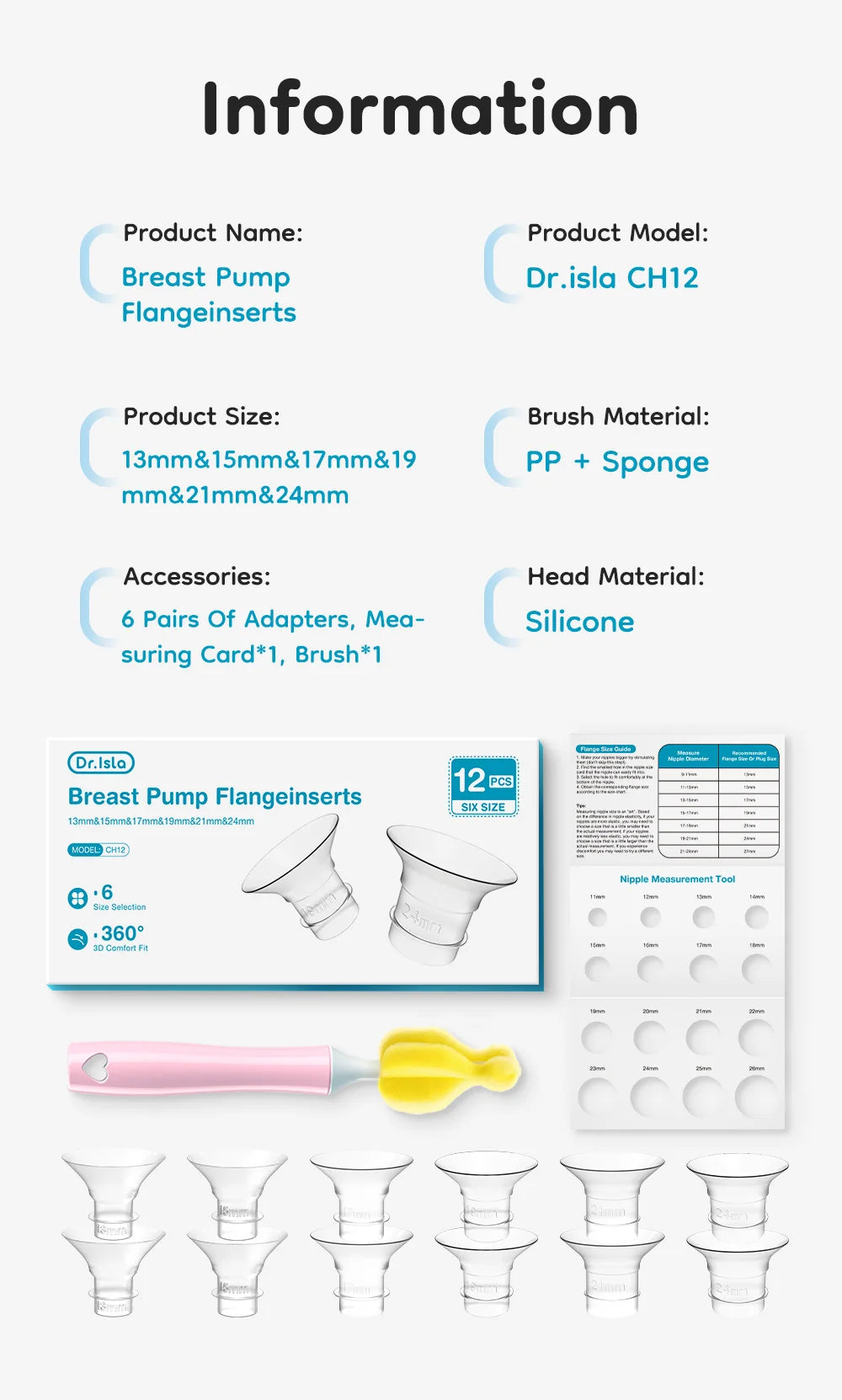 Silicone Flange Inserts for Breast Pumps